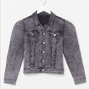 Nasty Gal | Puff Shoulder Denim Jacket